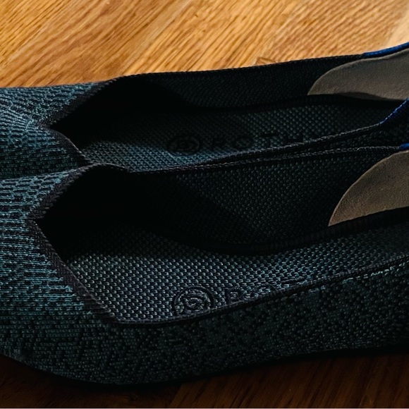 Rothy’s The Point Spruce Python Flats, Size Women’s 6, EUC - Picture 2 of 5